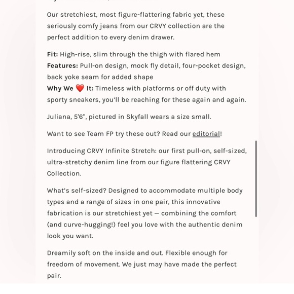 NWT Free People Infinite Curvy Flare Jean - Picture 10 of 10